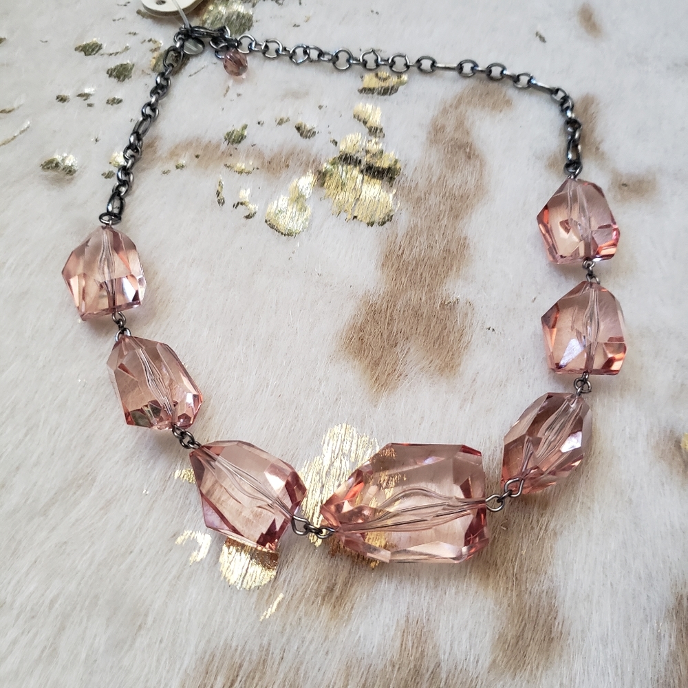 NWT Victor Alfaro Pink Statement Necklace